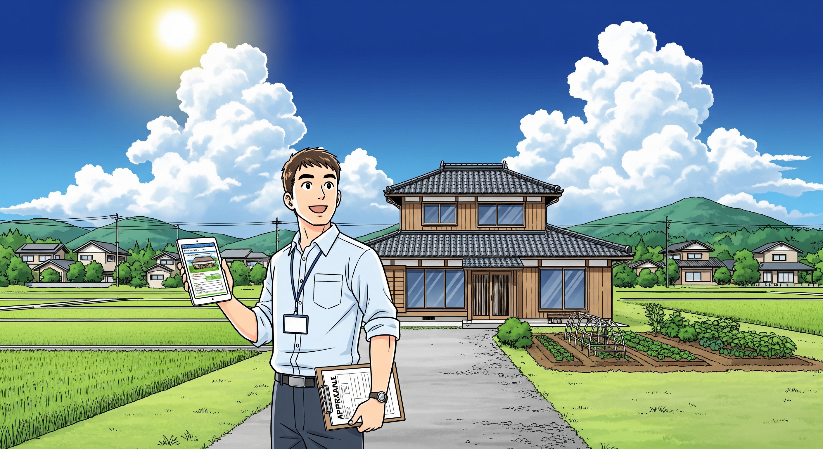 暑さに負けず、中山町へ！